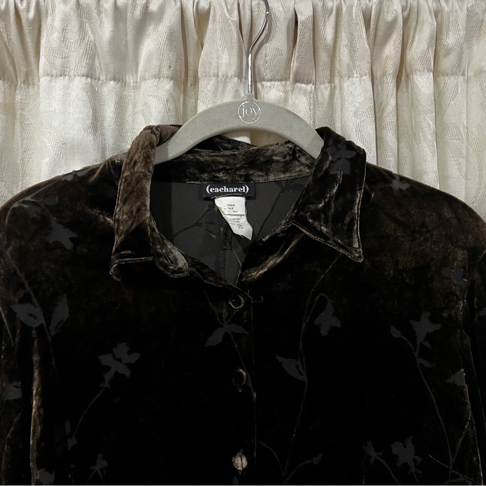 Cacharel velvet blouse & skirt set